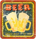 Retro beer sign