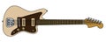 The retro beige electric guitar