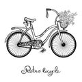 Retro Bicycle With Flowers