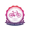 Retro Bicycle service and repair vintage logo Royalty Free Stock Photo