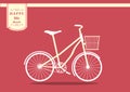 Retro Bicycle,Vector illustrations Royalty Free Stock Photo
