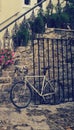Retro Bicycles , flowers and fence. Budva , Montenegro