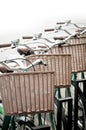 Retro Bicycles Parked On The Road