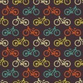 Retro bike seamless pattern