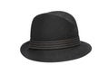 Retro black hat isolated against white background Royalty Free Stock Photo