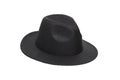 Retro black hat isolated against white background Royalty Free Stock Photo