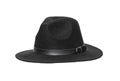 Retro black hat isolated against white background Royalty Free Stock Photo