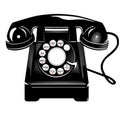 Retro black telephone