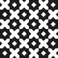 Retro black and white background template. Vintage geometric seamless pattern. Vector design. Royalty Free Stock Photo