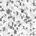 Retro Black And White Halftone Grunge Polka Dots Mess Background Pattern Texture Royalty Free Stock Photo