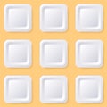 Retro blank square buttons