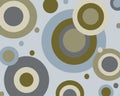 Retro blue and brown circles background