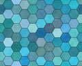 Retro blue hex abstract background Royalty Free Stock Photo