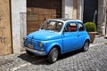 Retro, blue, little, old car