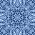 Retro Blue Seamless Vector Wallpaper Royalty Free Stock Photo