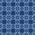 Retro Blue Seamless Vector Wallpaper Royalty Free Stock Photo