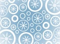 Azul Copo de nieve círculos 
