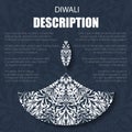 Retro boho floral pattern Diwali