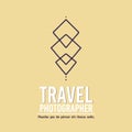 Boho style travel photography poster, banner