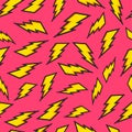 Retro bolt stitch patch icon seamless background