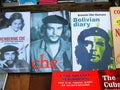 Retro books about Ch Guevara in Havana