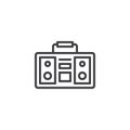 Retro boombox outline icon