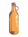 retro bottle with antique glass