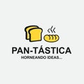 retro bread logo icon design