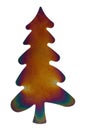 Retro bronze distressed Christmas tree