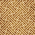 Retro brown cork texture grunge seamless background Geometry Cross Tracery Frame Royalty Free Stock Photo