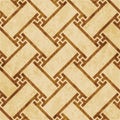 Retro brown cork texture grunge seamless background polygon spiral vortex cross tracery frame Royalty Free Stock Photo