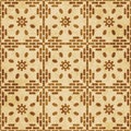 Retro brown cork texture grunge seamless background round cross Royalty Free Stock Photo