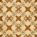 Retro brown watercolor texture grunge seamless background flower Royalty Free Stock Photo