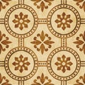 Retro brown watercolor texture grunge seamless background round Royalty Free Stock Photo