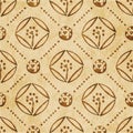 Retro brown watercolor texture grunge seamless background round Royalty Free Stock Photo