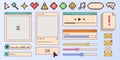 Retro browser window interface elements Royalty Free Stock Photo