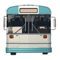 Retro 1970 Bus- Front view white background 3D Rendering Ilustracion 3D Royalty Free Stock Photo