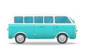Retro bus vector illustration concept for vintage card. Royalty Free Stock Photo