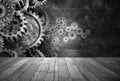 Retro Business Cogs Technology Background