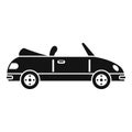Retro cabriolet icon, simple style