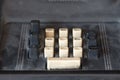 Retro calculation machine keypad buttons Royalty Free Stock Photo