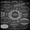 Retro Calligraphic design elements. Invitation frame. Collection of Frames and decorative vector elements Royalty Free Stock Photo