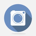 Retro Camera Blue Icon Royalty Free Stock Photo