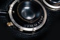 A retro camera lens close-up Royalty Free Stock Photo