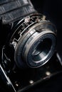 A retro camera lens close-up Royalty Free Stock Photo