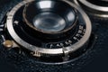 A retro camera lens close-up Royalty Free Stock Photo