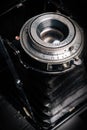 A retro camera lens close-up Royalty Free Stock Photo