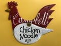 Retro Campbell Chicken Noodle Soup Wooden Chicken