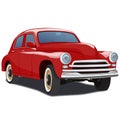 Retro car with classic flowing body shapes Royalty Free Stock Photo