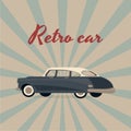 Retro car. Classic car, vintage style Royalty Free Stock Photo